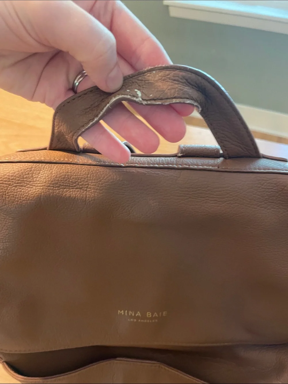 Mina Baie vegan leather backpack